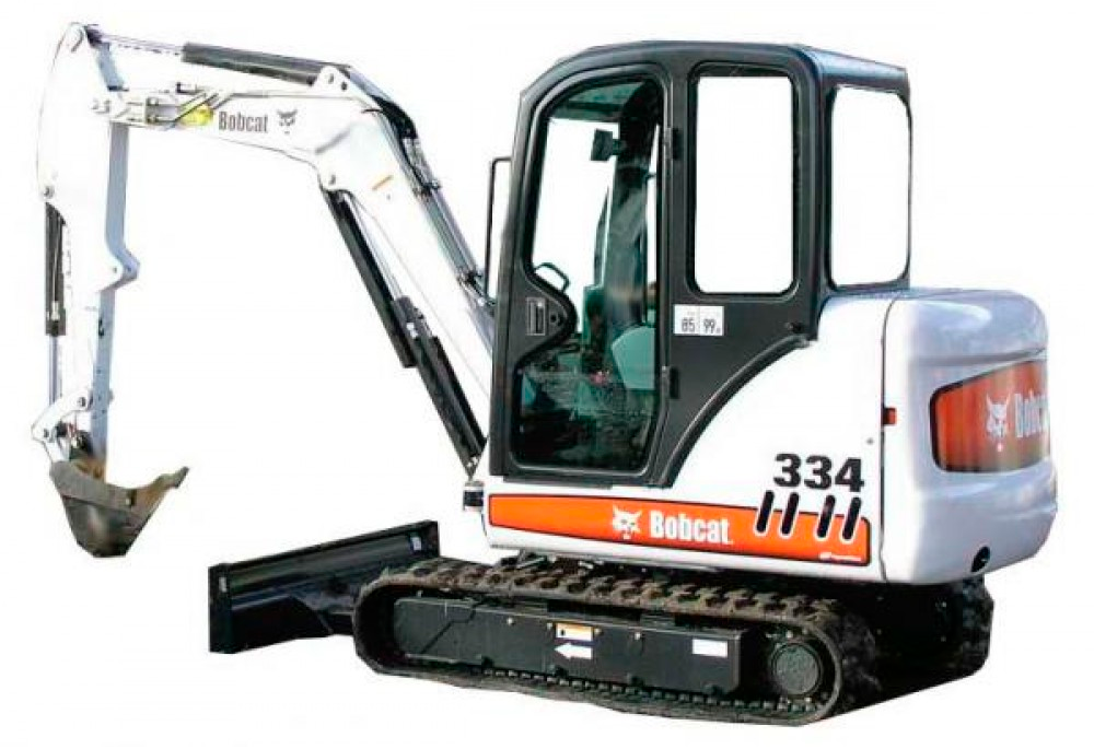 Мини экскаватор BOBCAT 334 прокладка линий связи бестраншейным методом